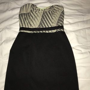 Silence + Noise Black strapless black dress